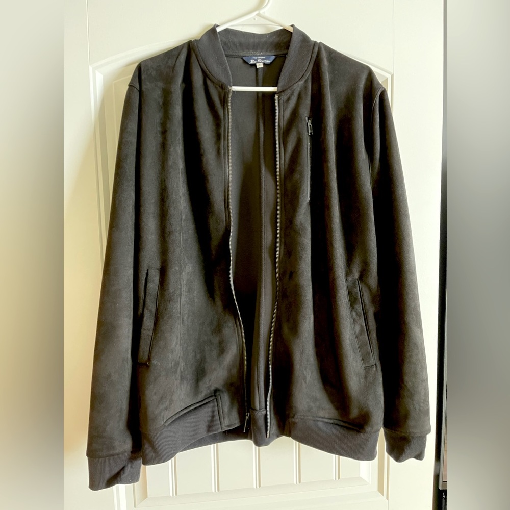 Ben Sherman Faux Suede Bomber Jacket Large